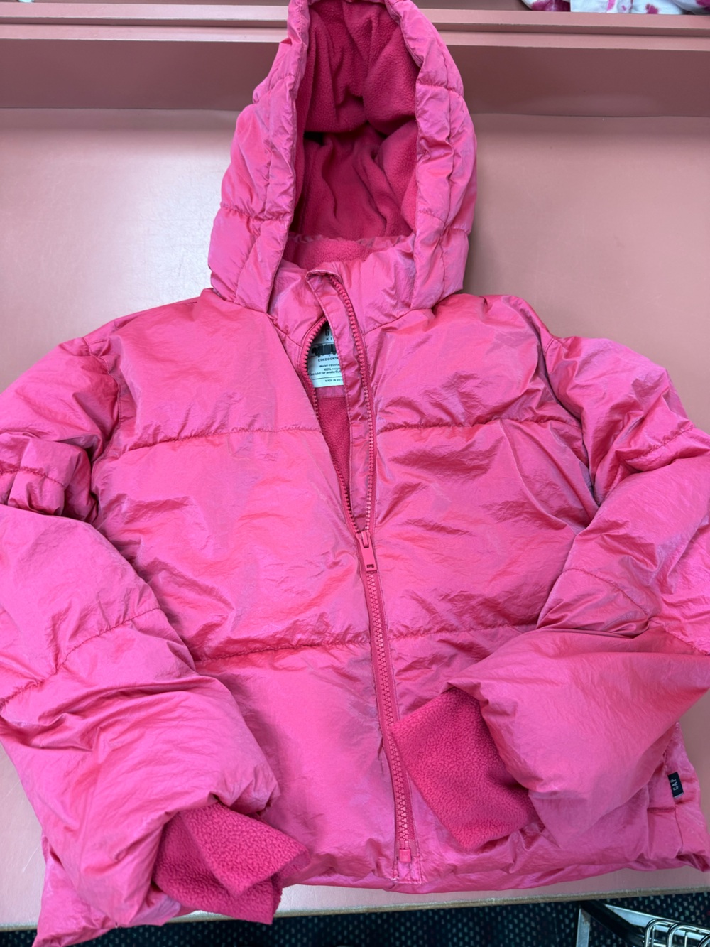 Gap kids Pink Hooded Puffer Jacket